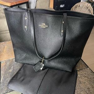 Coach leather diaper bag